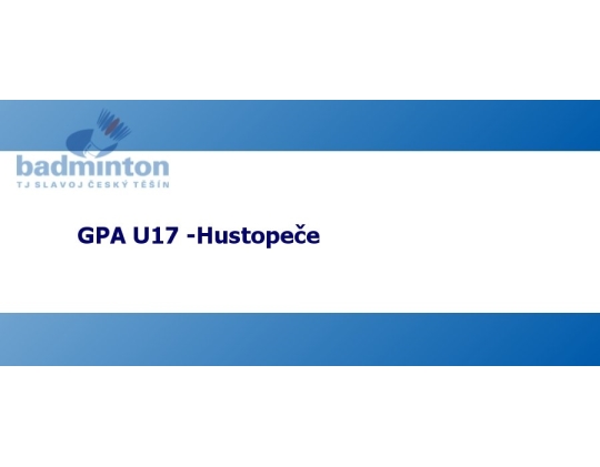GPA U17 Hustopeče - výsledky